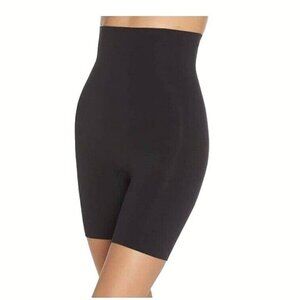 Spanx Higher Power Shapewear High Waist Shorts Mid Thigh Size E Black